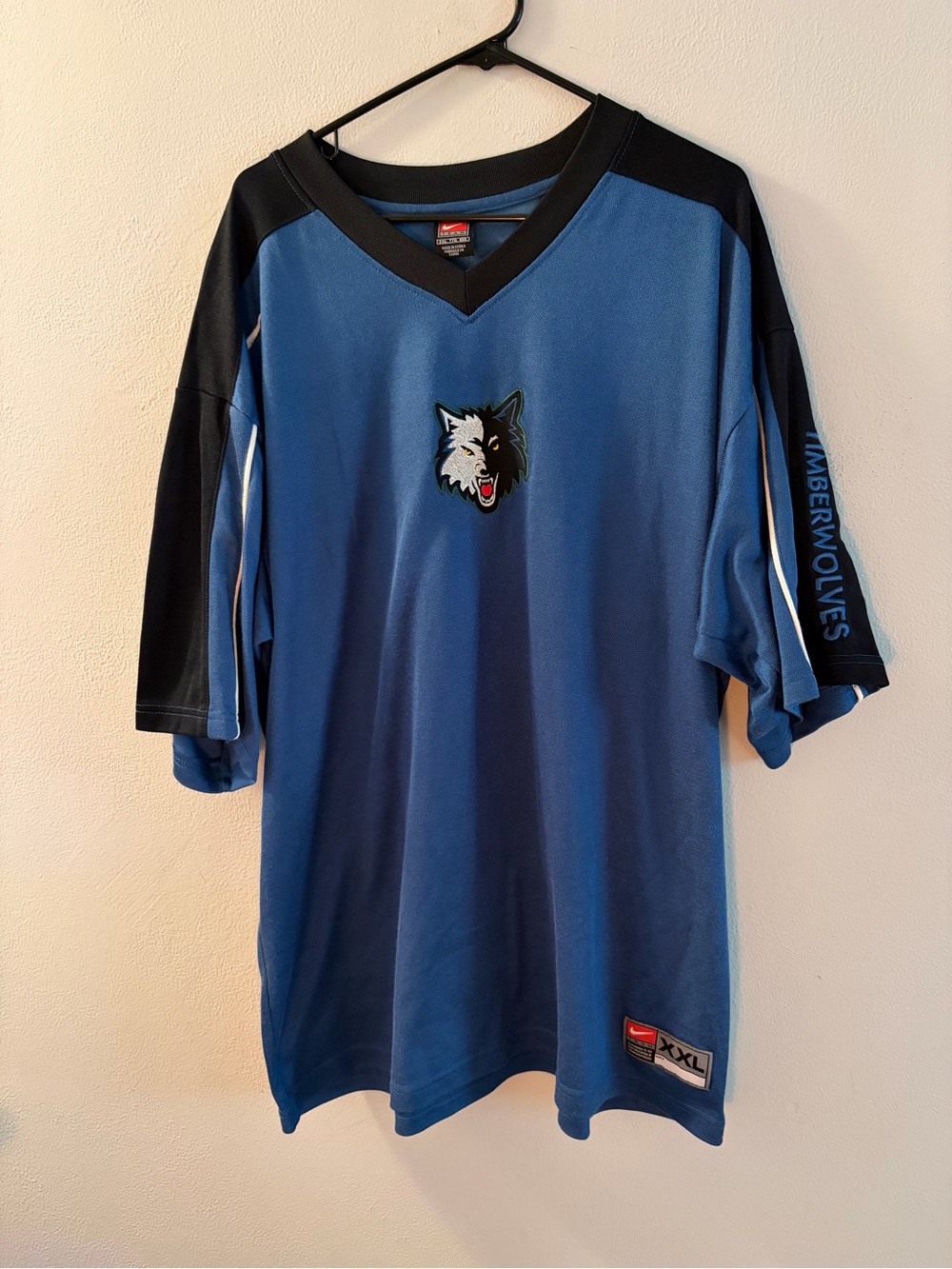 Nike Team Minnesota Timberwolves Vintage NBA Warm Up Shirt Men’s Size 2XL